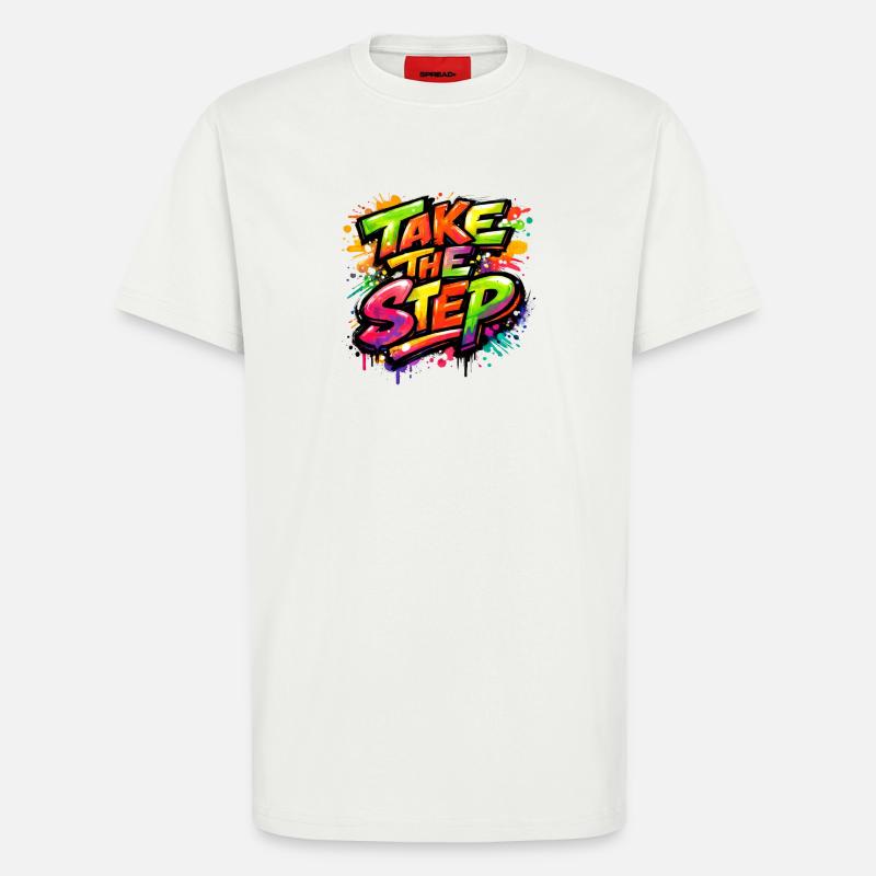 Take_the_Step - T-Shirt - made by SPREAD - OFF WHITE