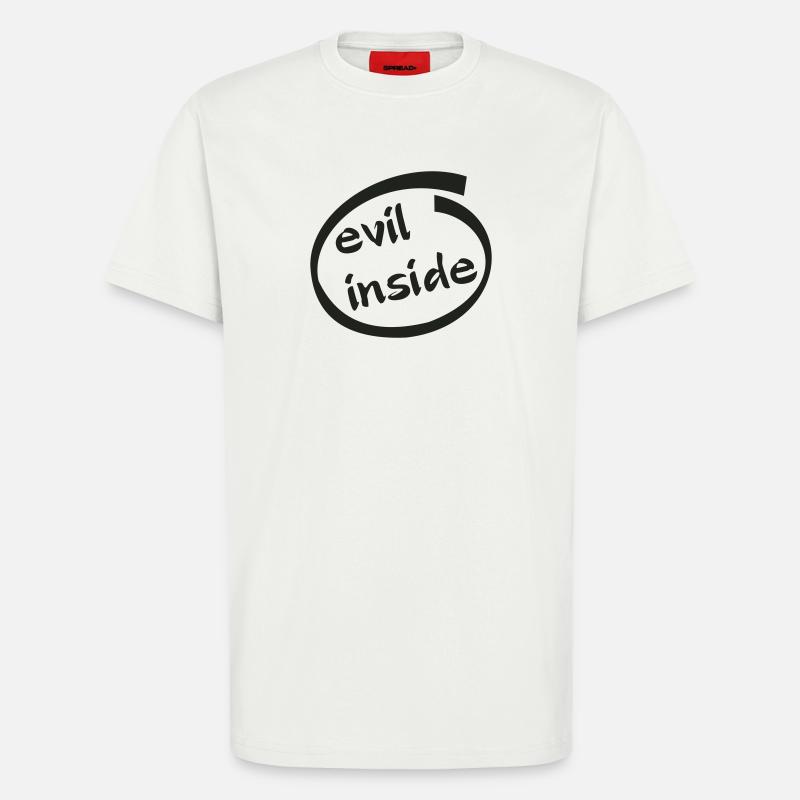 Evil Inside Ring Graphic - T-Shirt - made by SPREAD - OFF WHITE