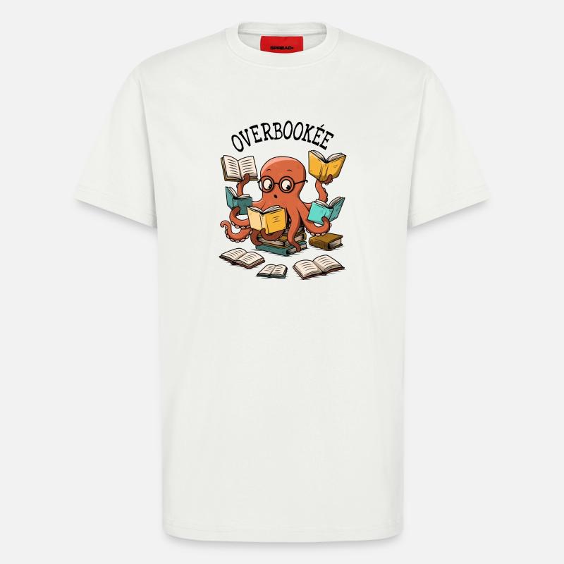 Overbookée - T-shirt bio décontracté fabriqué en UE - OFF WHITE