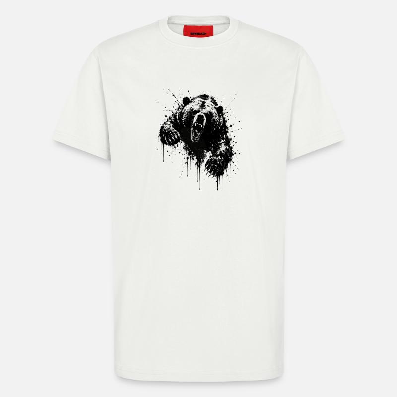 Dark Bear Spritz Graffiti - T-Shirt - made by SPREAD - OFF WHITE