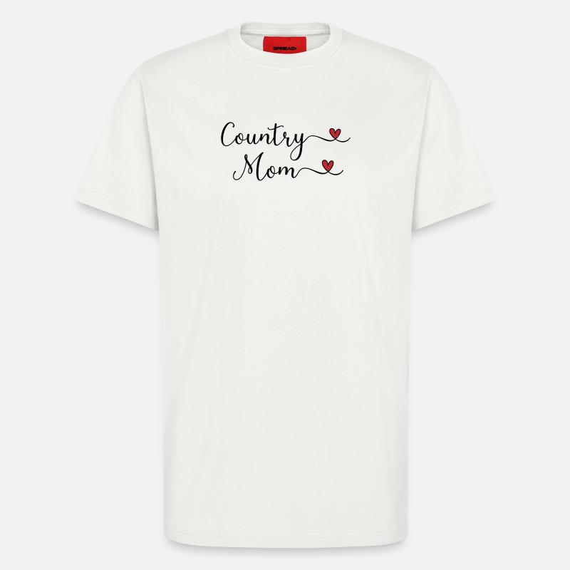 Maman de campagne - T-shirt bio décontracté fabriqué en UE - OFF WHITE