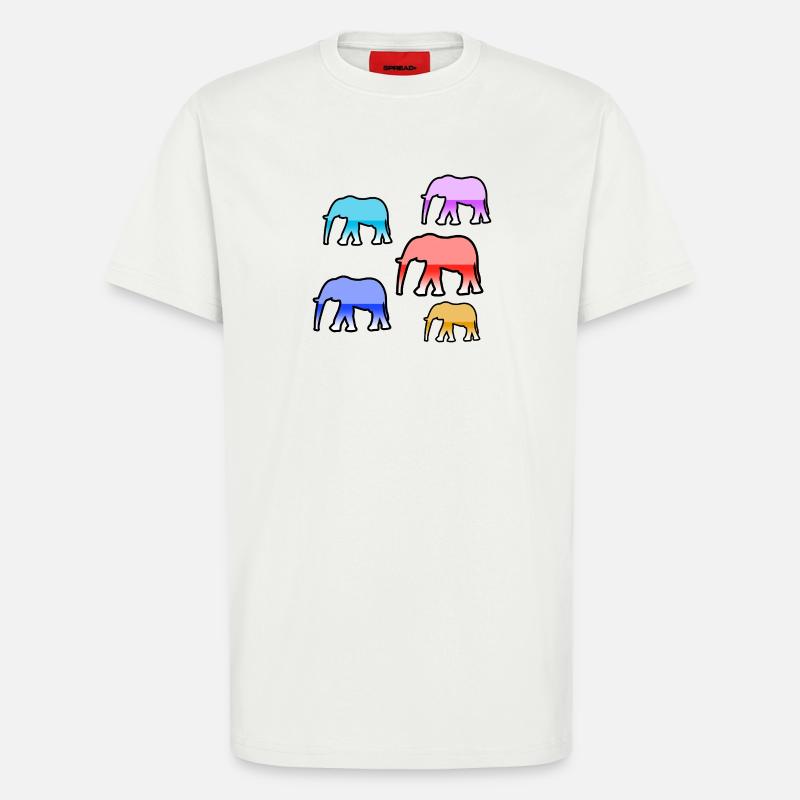 Elephants - T-Shirt - made by SPREAD - OFF WHITE