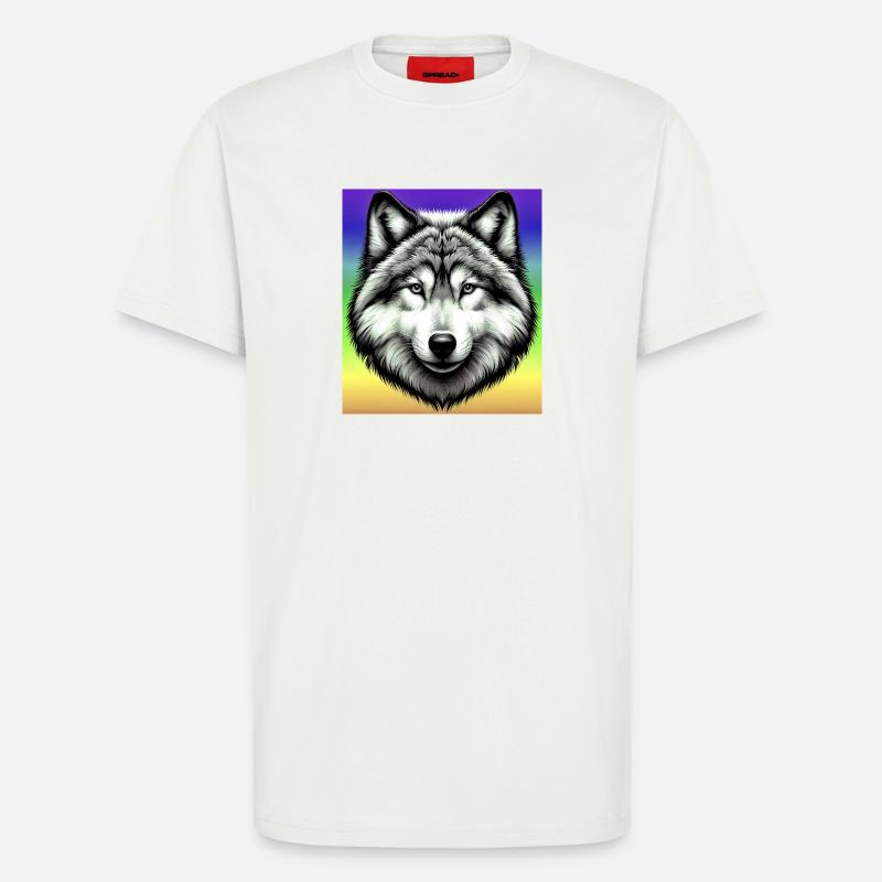 Wolf - T-Shirt - made by SPREAD - OFF WHITE