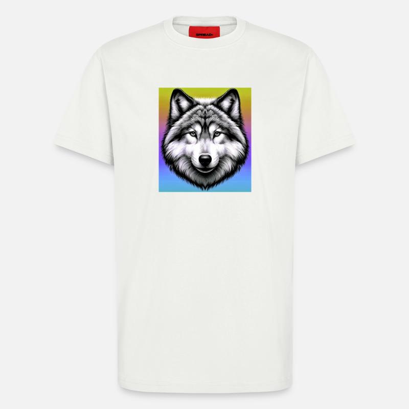 Wolf - T-Shirt - made by SPREAD - OFF WHITE