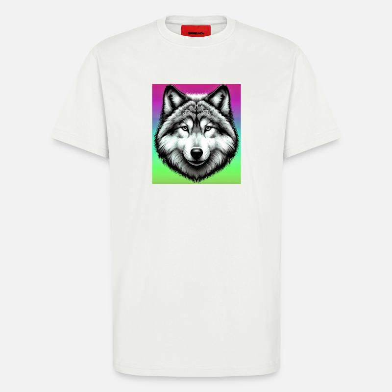 Wolf - T-Shirt - made by SPREAD - OFF WHITE