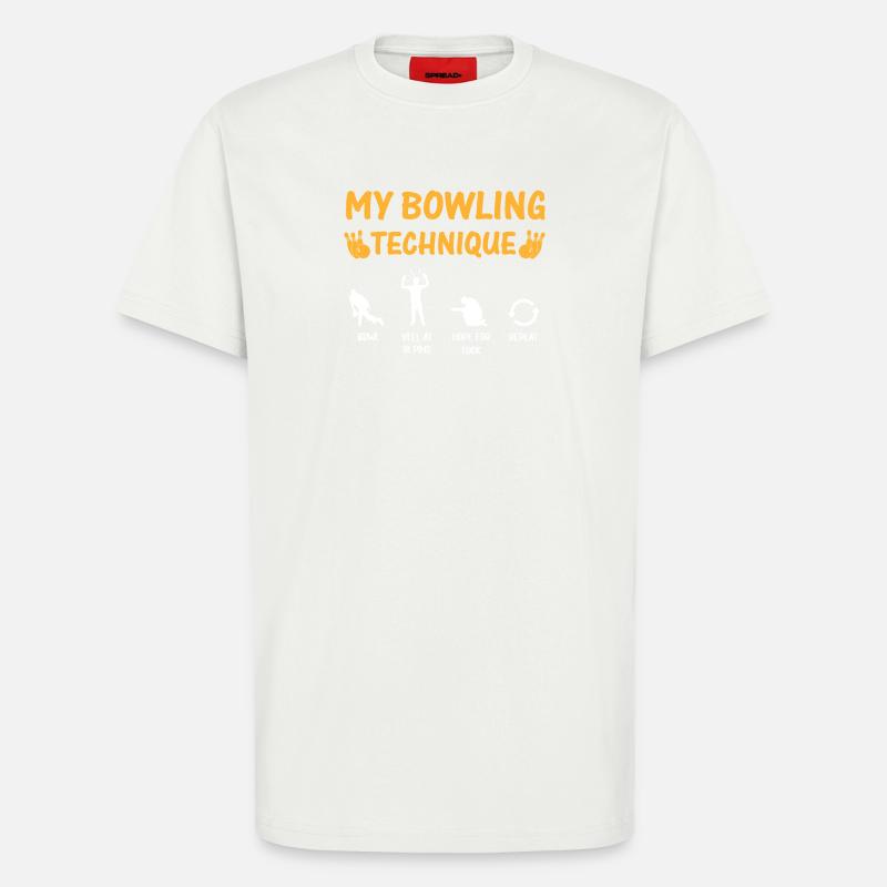 My Bowling Technique Tee - T-Shirt - made by SPREAD - OFF WHITE