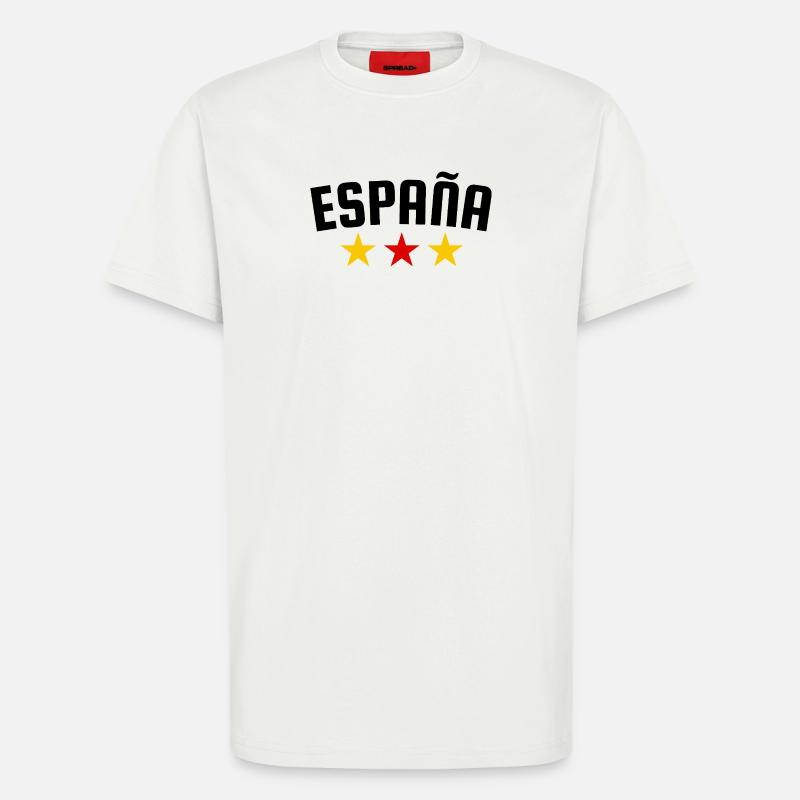 Spain 3 star design - T-Shirt - made by SPREAD - OFF WHITE