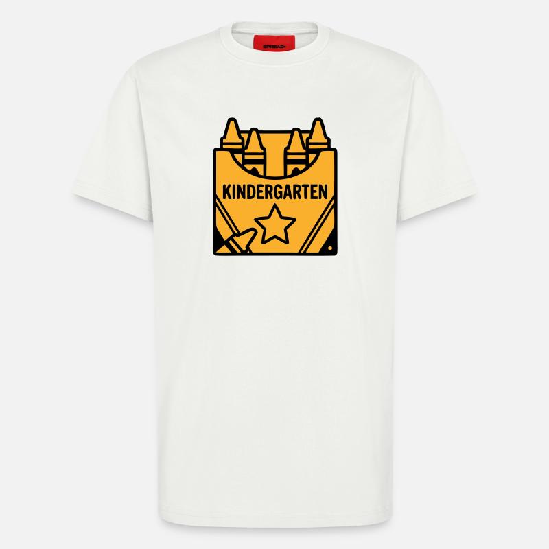 Wachsmalstifte Kindergarten Logo - T-Shirt - made by SPREAD - OFF WHITE