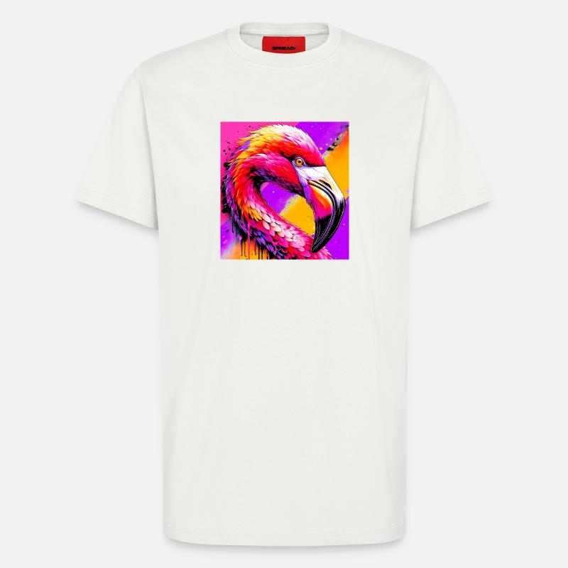 Flamingo - T-Shirt - made by SPREAD - OFF WHITE