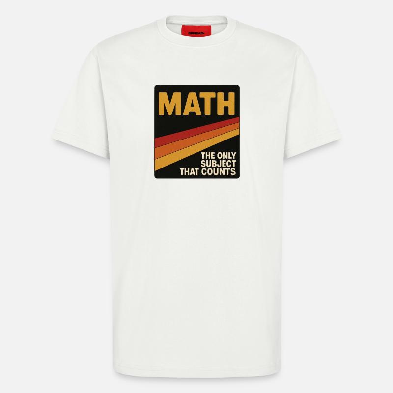 Retro Math Counts Poster - T-shirt bio décontracté fabriqué en UE - OFF WHITE