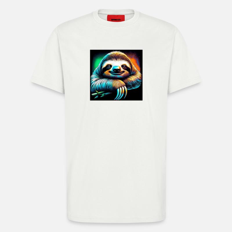 Faultier - T-Shirt - made by SPREAD - OFF WHITE