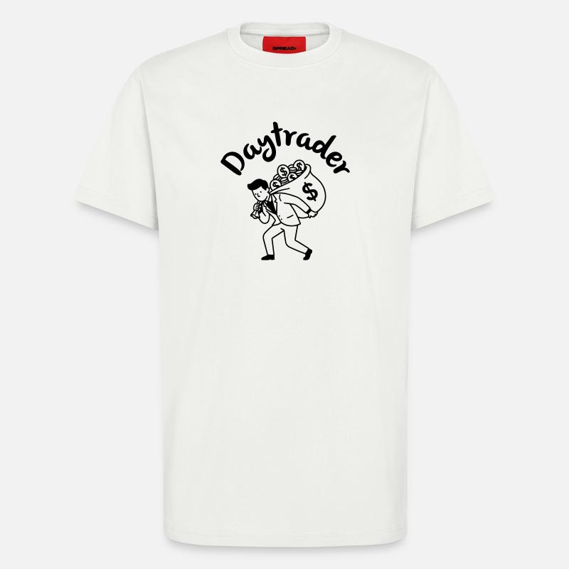 Daytrader - T-shirt bio décontracté fabriqué en UE - OFF WHITE