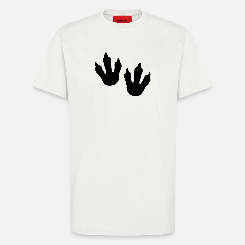 Dinosaur Footprints - T-Shirt - made by SPREAD - OFF WHITE