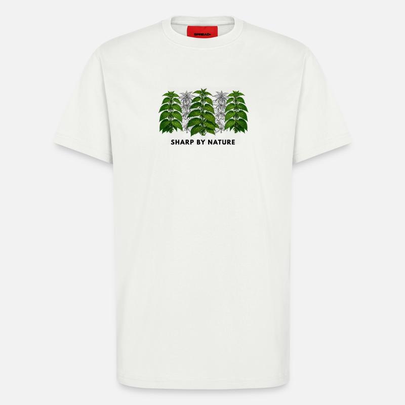 Stinging nettle is sharp by nature - T-Shirt - made by SPREAD - OFF WHITE