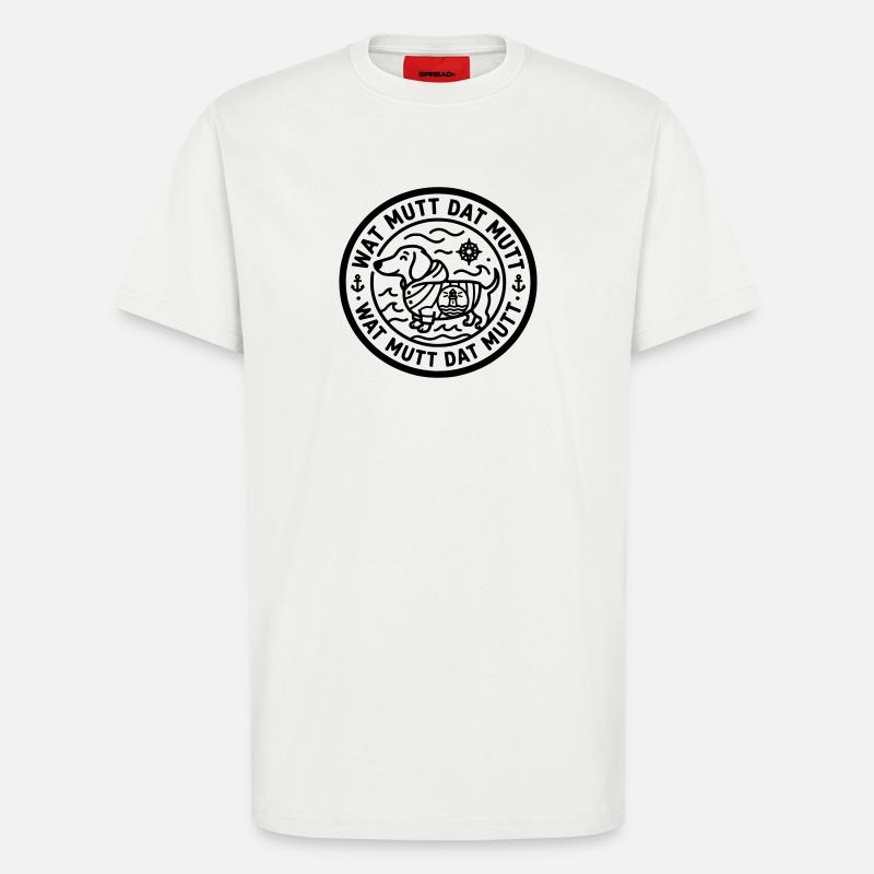 wat mutt dat mutt teckel - T-shirt bio décontracté fabriqué en UE - OFF WHITE