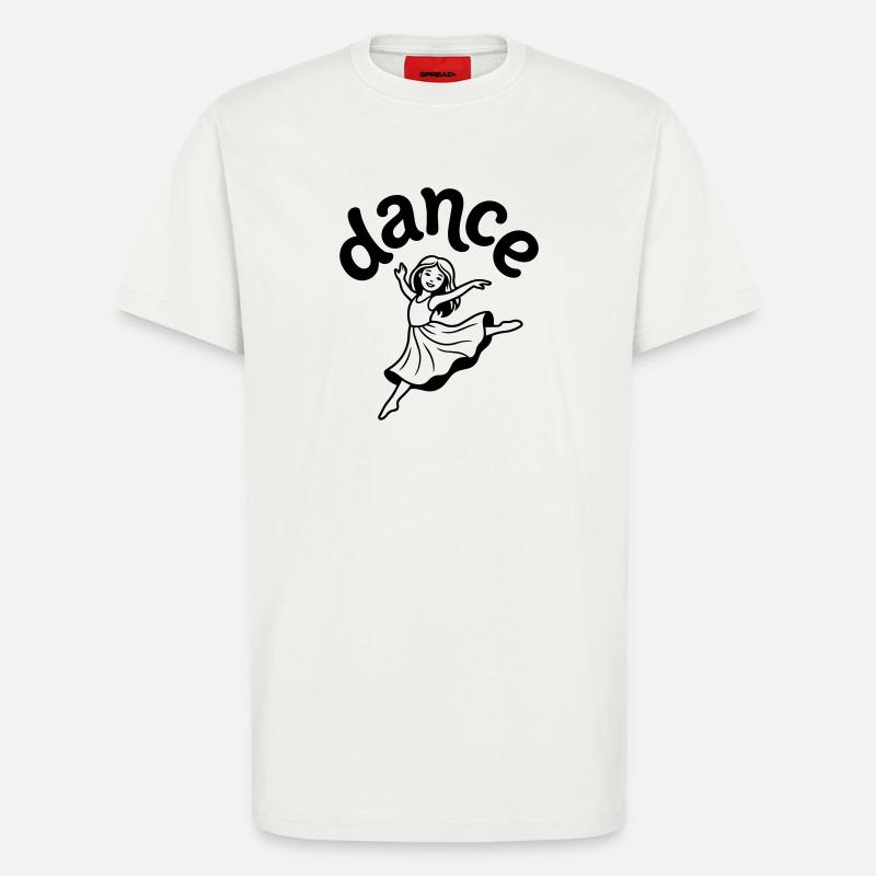danseuse - T-shirt bio décontracté fabriqué en UE - OFF WHITE