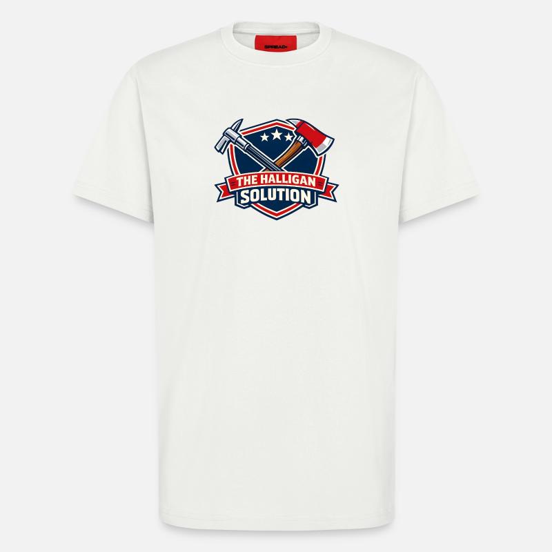 Halligan Solution Shield Graphic - T-Shirt - made by SPREAD - OFF WHITE