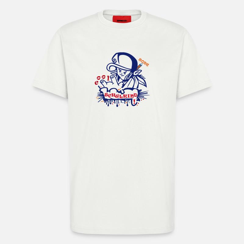 Écolier - T-shirt bio décontracté fabriqué en UE - OFF WHITE