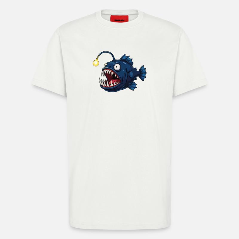 Deep-sea frogfish with light - T-Shirt - made by SPREAD - OFF WHITE