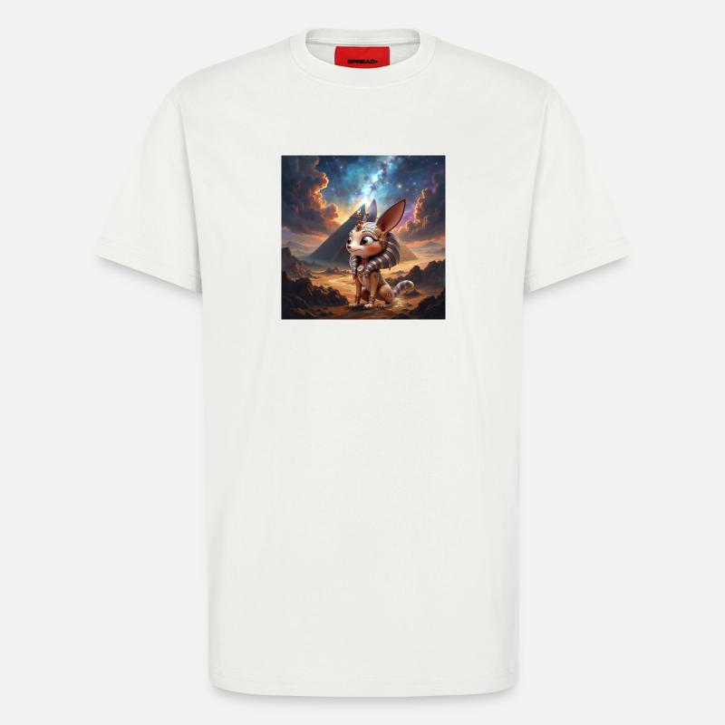 Pharaoh cat in stellar desert - T-Shirt - made by SPREAD - OFF WHITE