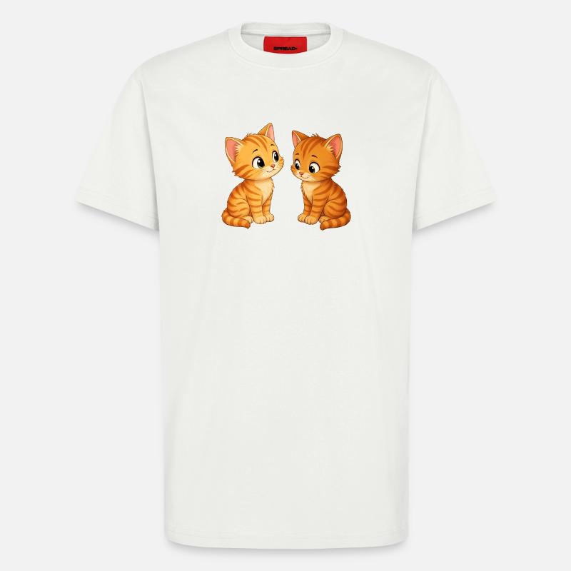 Zwei süsse Kätzchen - T-Shirt - made by SPREAD - OFF WHITE