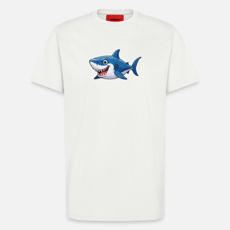 Shark Comic - T-Shirt - made by SPREAD - OFF WHITE