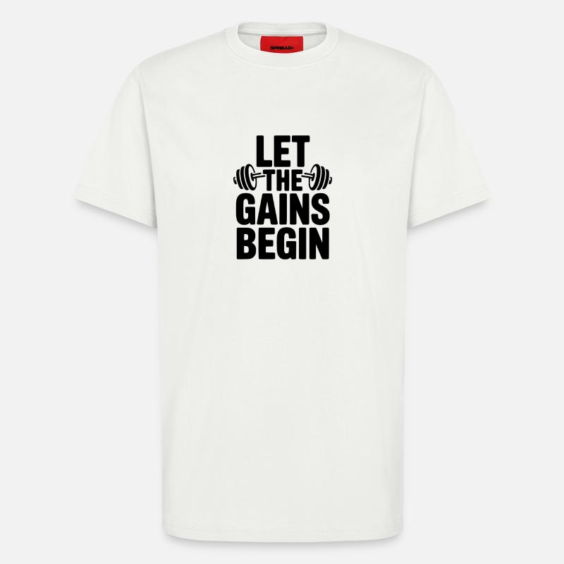Que les gains commencent - T-shirt bio décontracté fabriqué en UE - OFF WHITE