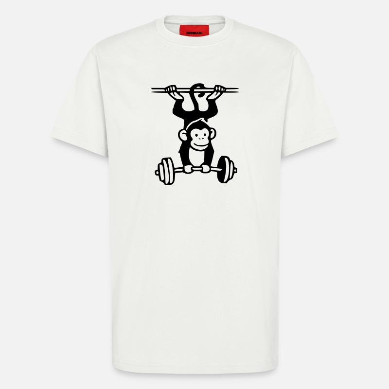 Primate Power - Gym Monkey - T-Shirt - made by SPREAD - OFF WHITE