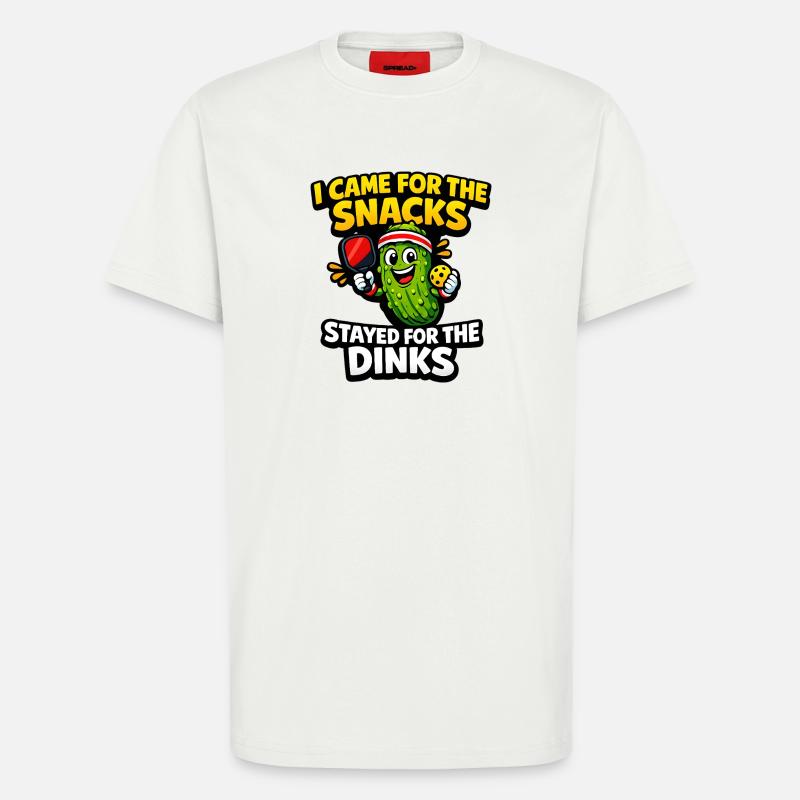 Gurkenheld: Snacks instead of dinks - T-Shirt - made by SPREAD - OFF WHITE