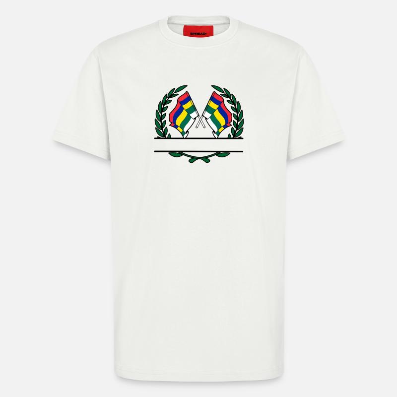 Terschelling Laurel Flags – Island Pride - T-Shirt - made by SPREAD - OFF WHITE