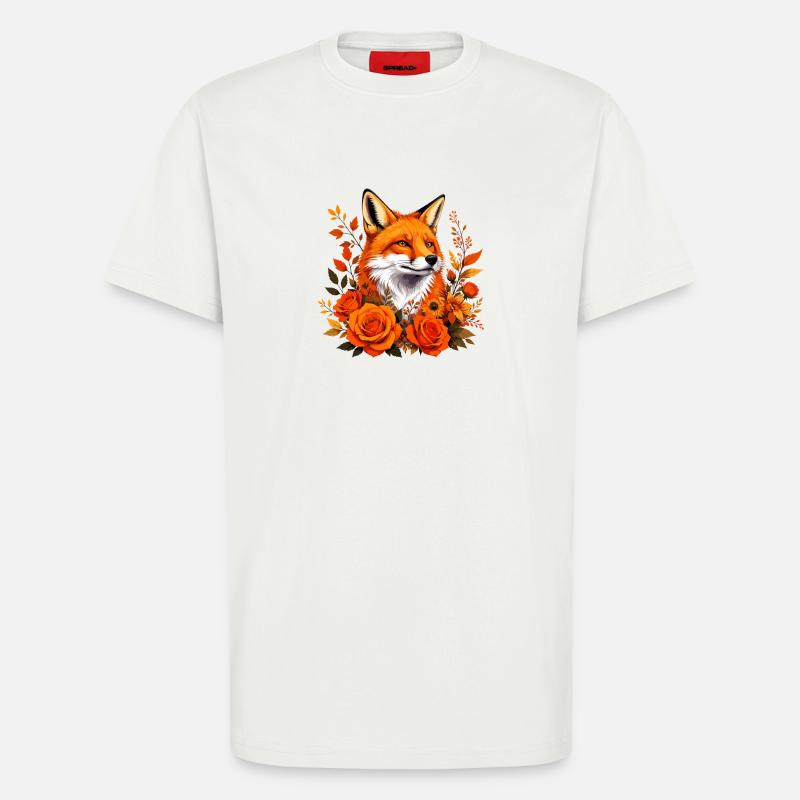 Fuchs im Herbstrausch - T-Shirt - made by SPREAD - OFF WHITE