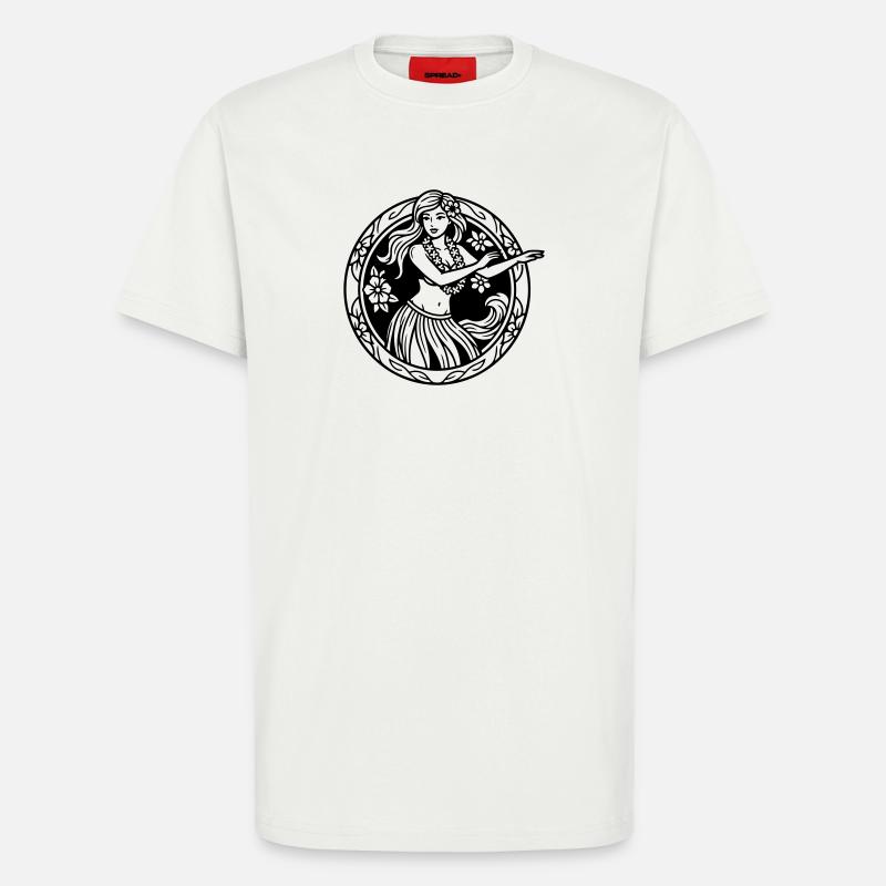 Hula-Mädchen - T-Shirt - made by SPREAD - OFF WHITE