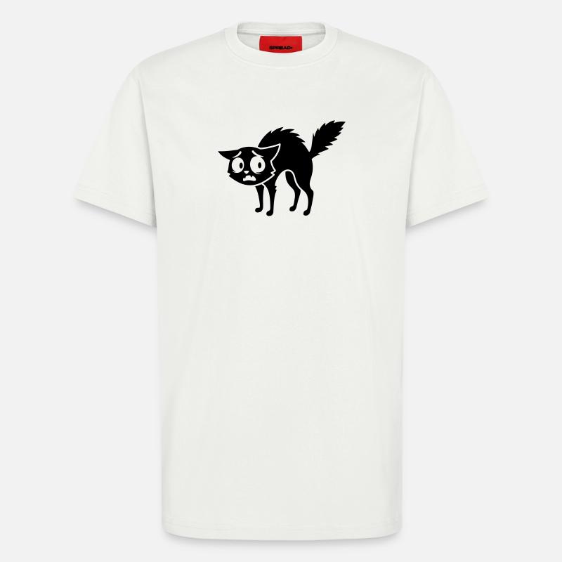 Verängstigte Katze - T-Shirt - made by SPREAD - OFF WHITE