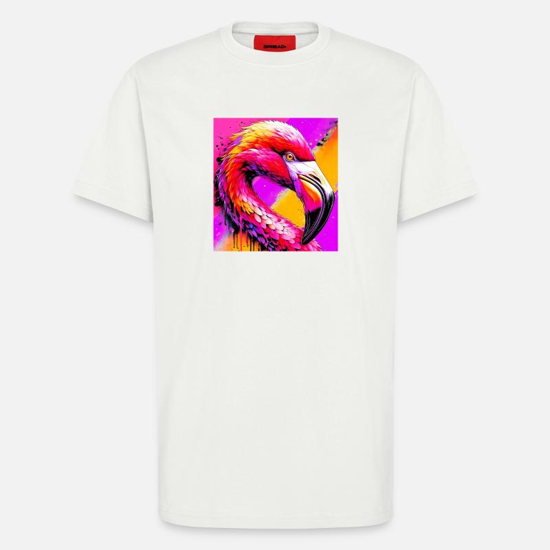 Flamingo - T-Shirt - made by SPREAD - OFF WHITE