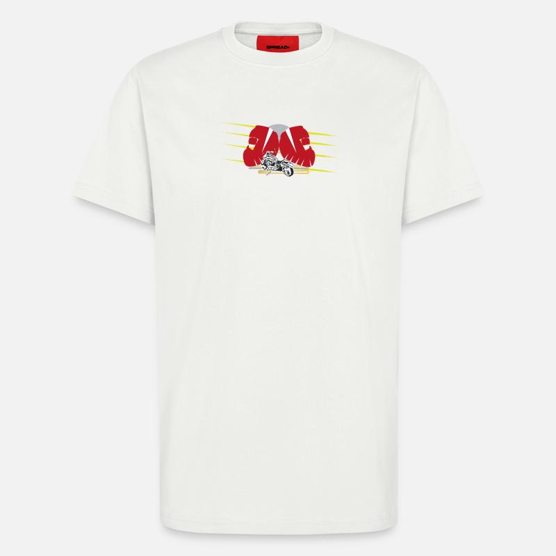 Motorcycle Helmet - T-Shirt - made by SPREAD - OFF WHITE