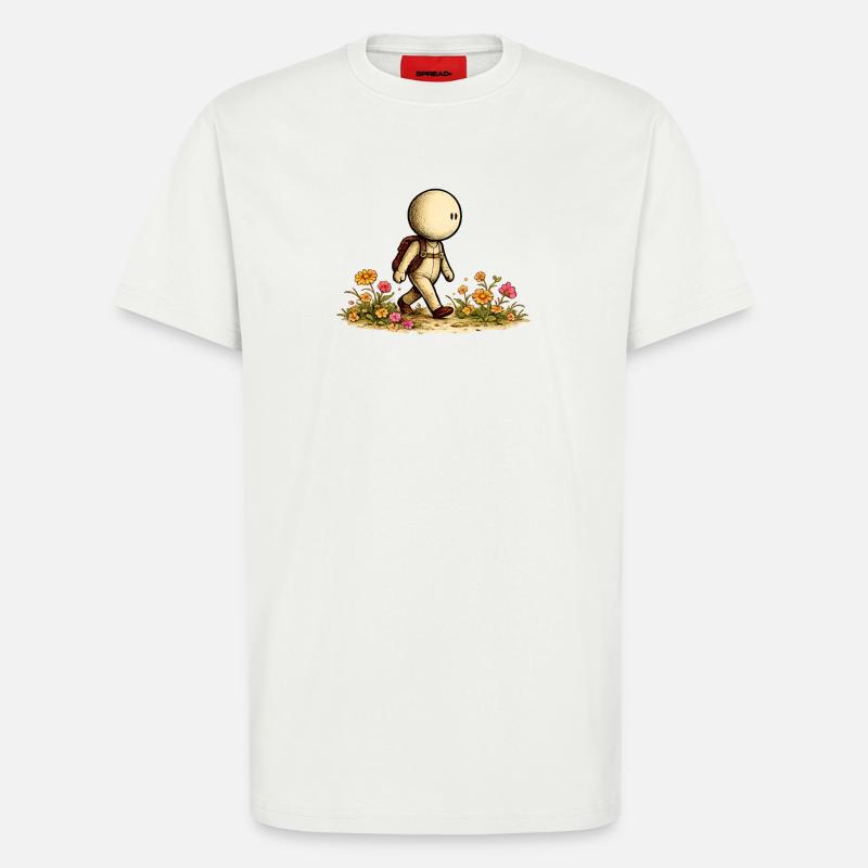 Der kleine Gedanke | Wanderer - T-Shirt - made by SPREAD - OFF WHITE