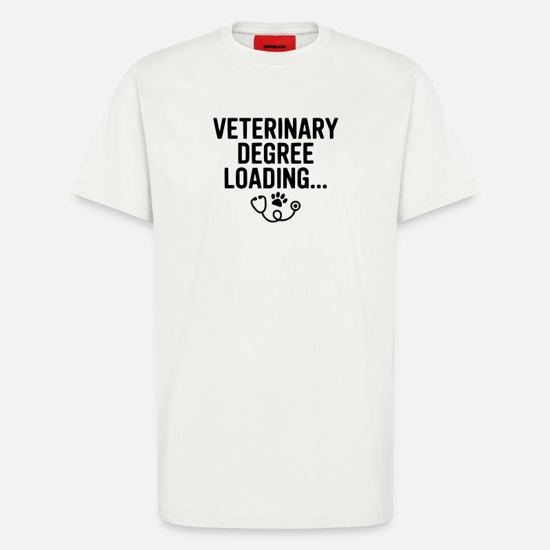 Veterinary Degree Loading... - T-Shirt - made by SPREAD - OFF WHITE