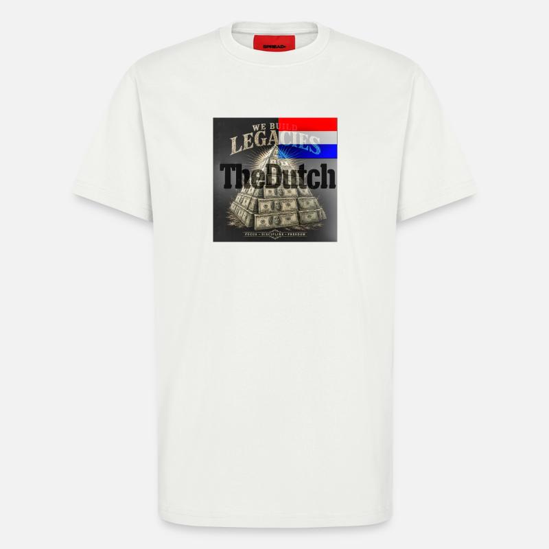 Pyramide Legacy : Concentration et Liberté - T-shirt bio décontracté fabriqué en UE - OFF WHITE