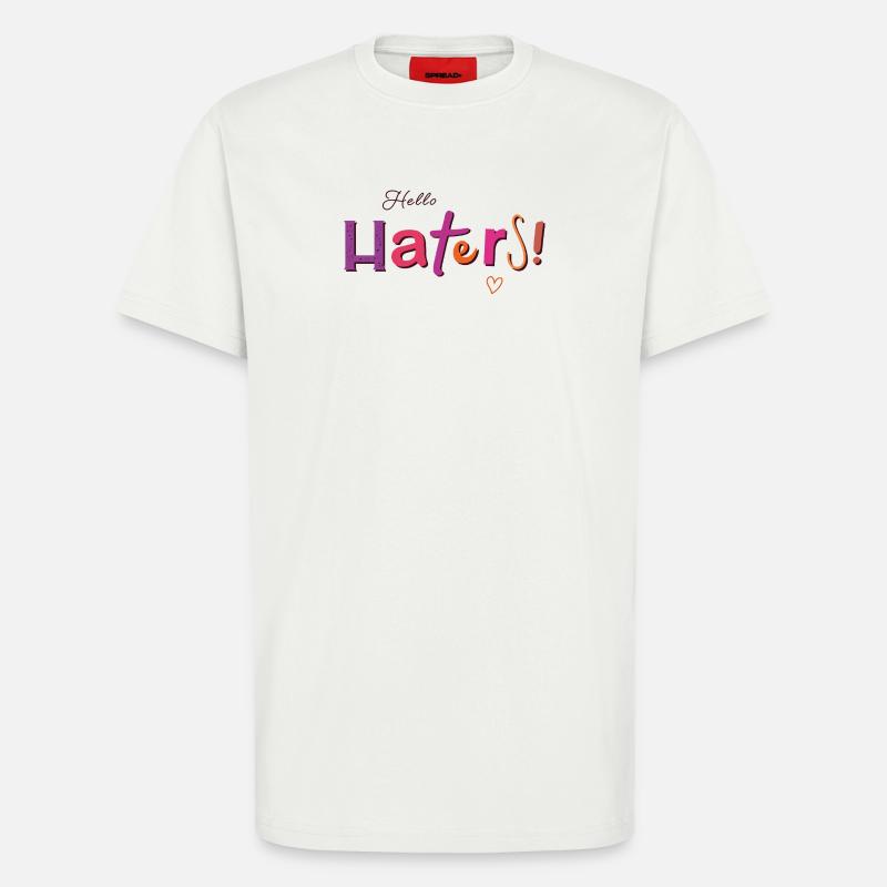 Hello Haters! Cooler Spruch - T-Shirt - made by SPREAD - OFF WHITE