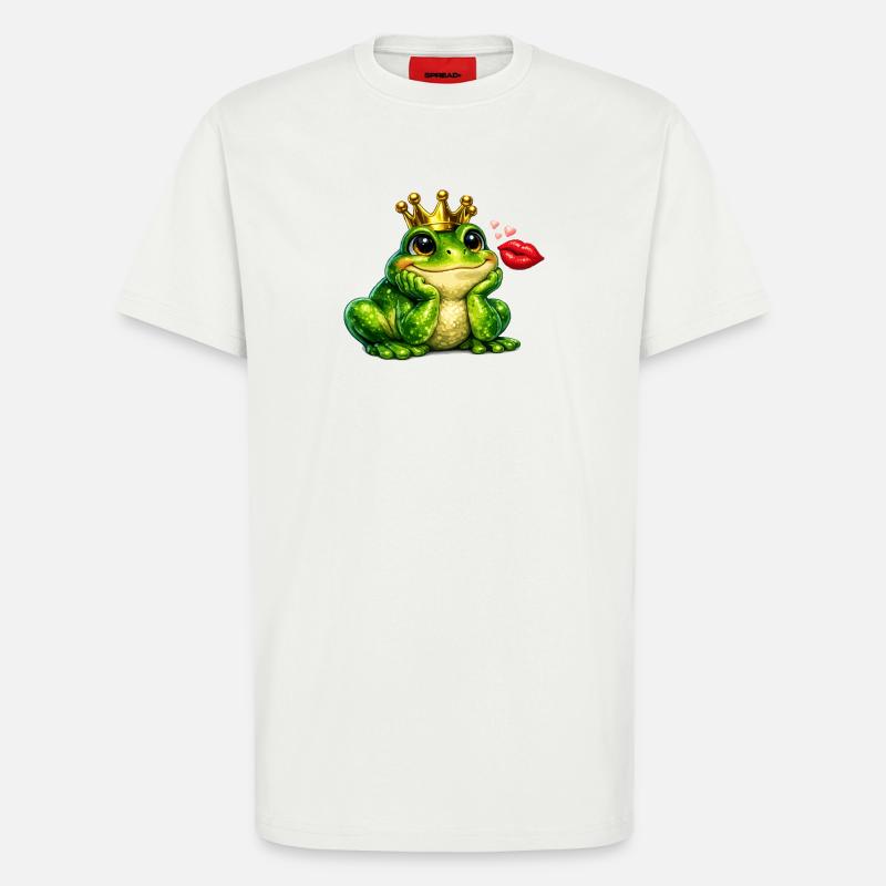 Kronfrosch-Kuss-Design - T-Shirt - made by SPREAD - OFF WHITE