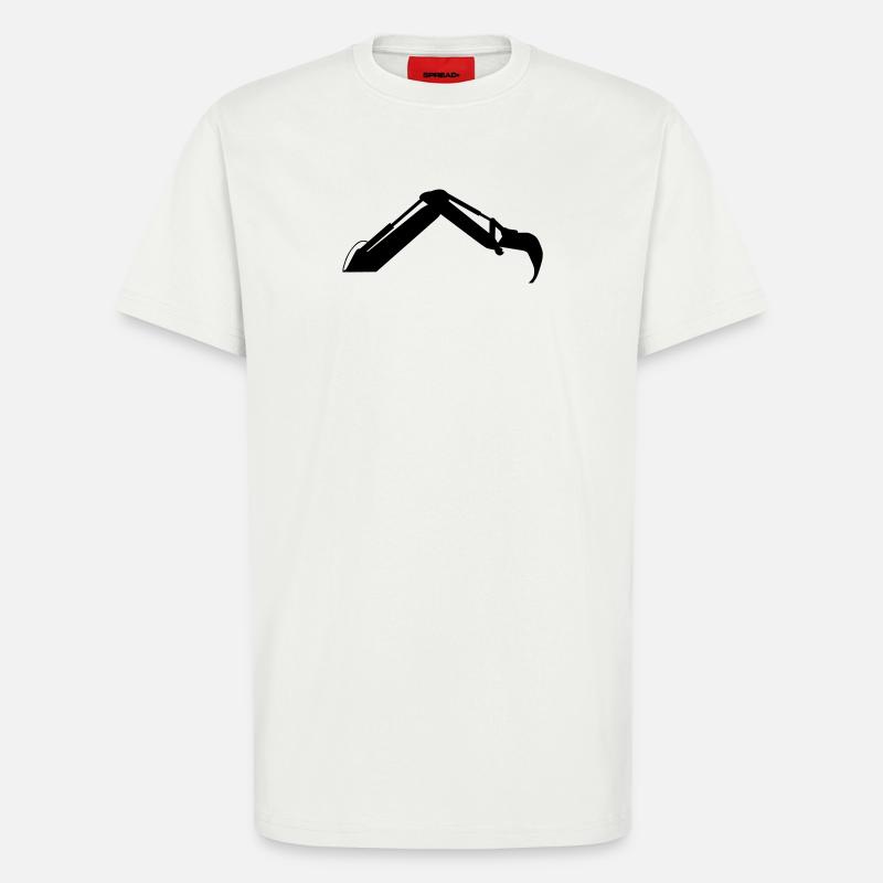 Excavator Arm – Digging Power - T-Shirt - made by SPREAD - OFF WHITE