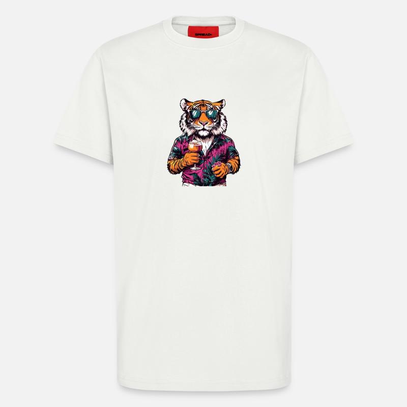 Tiger Comic Sommer - T-Shirt - made by SPREAD - OFF WHITE