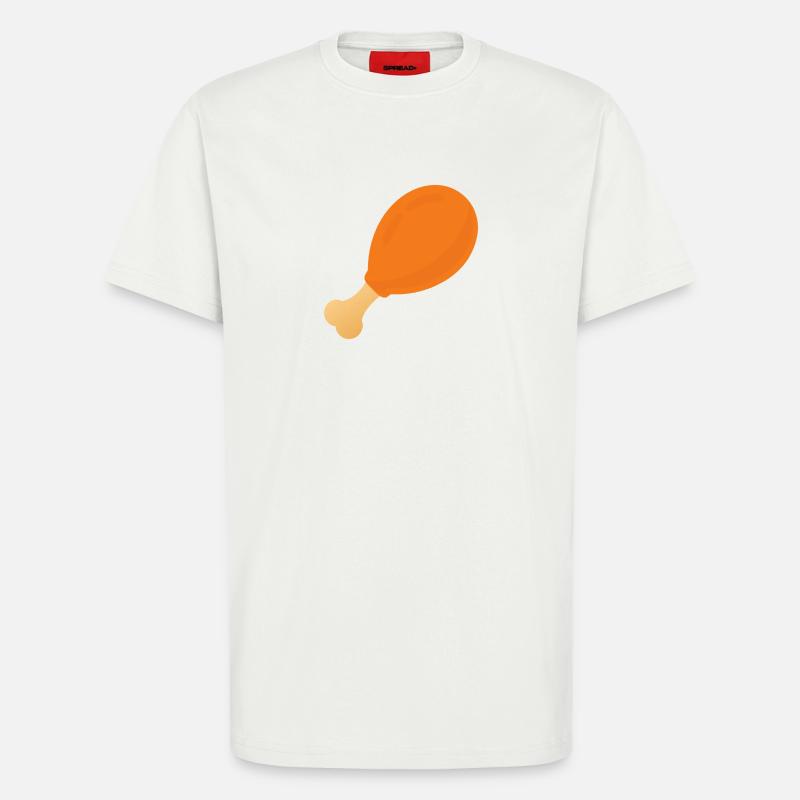 Pilon de poulet - T-shirt bio décontracté fabriqué en UE - OFF WHITE