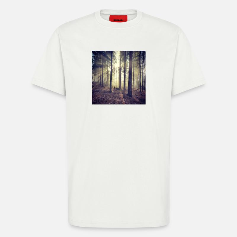 Sunbeams Forest Light - T-Shirt - made by SPREAD - OFF WHITE