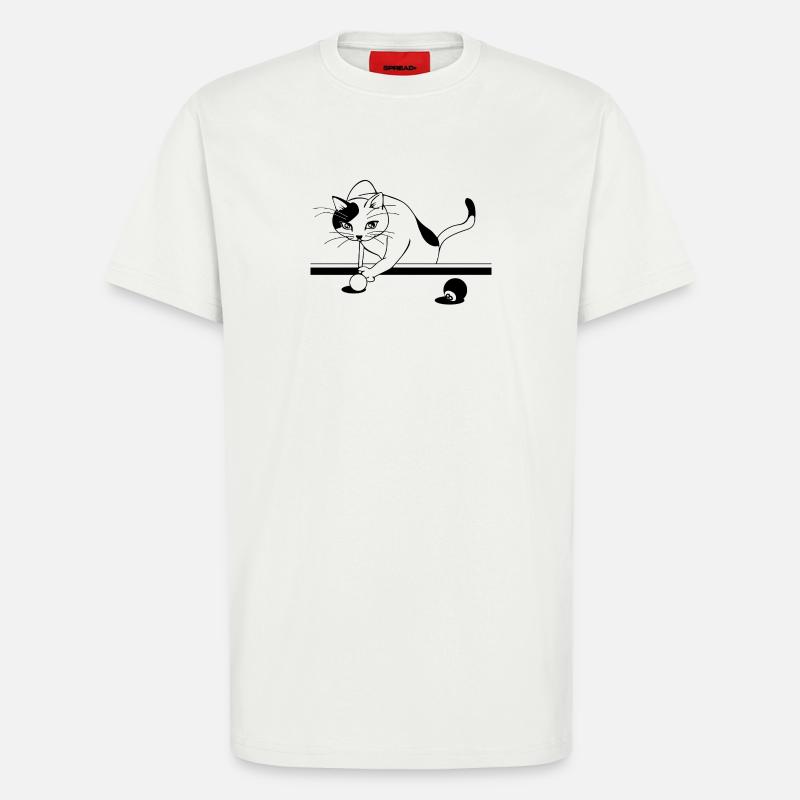 Puissance du chat - T-shirt bio décontracté fabriqué en UE - OFF WHITE