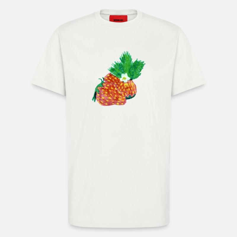 Erdbeeren Art - T-Shirt - made by SPREAD - OFF WHITE