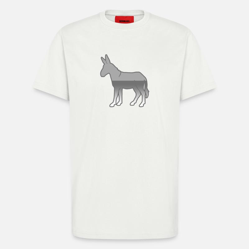 âne - T-shirt bio décontracté fabriqué en UE - OFF WHITE