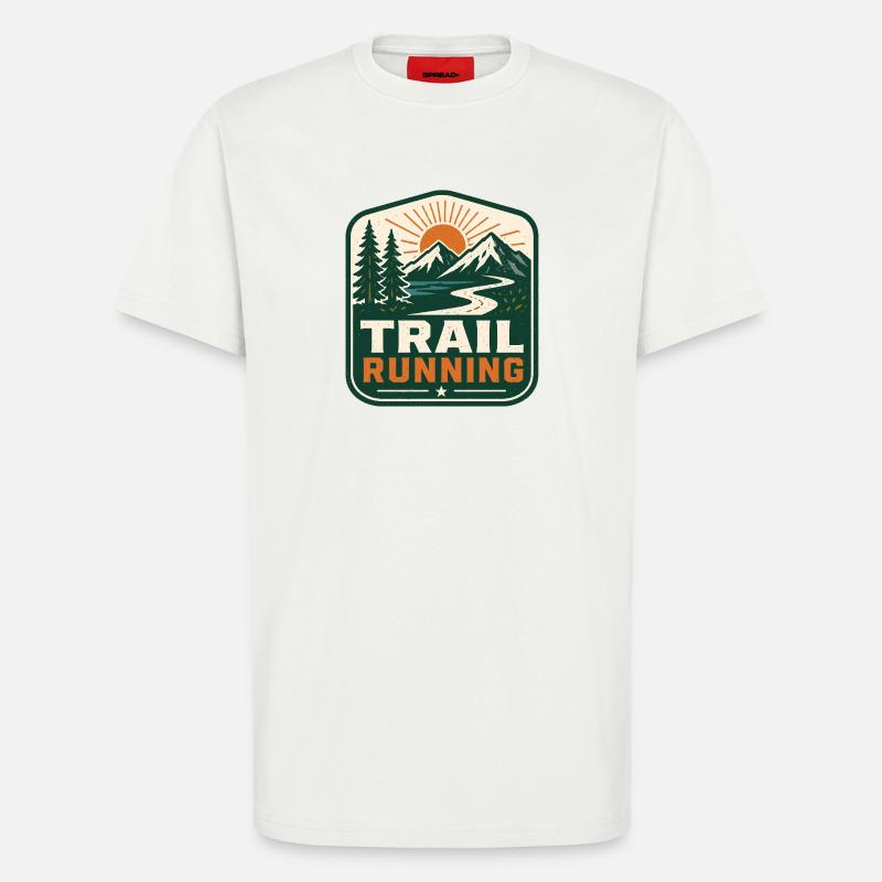 Trail running - T-shirt bio décontracté fabriqué en UE - OFF WHITE