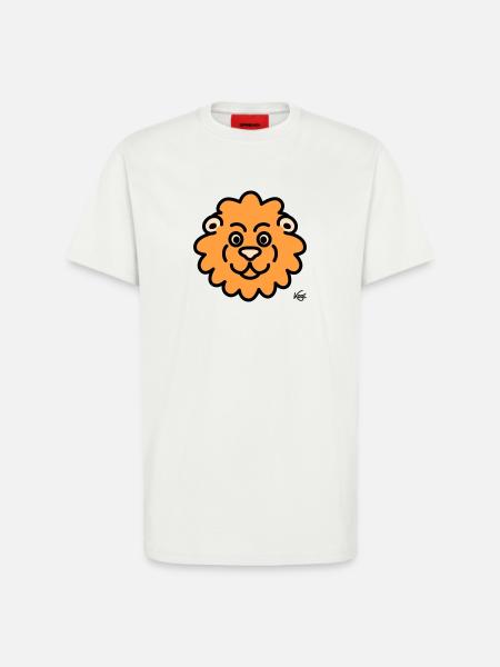 Lion Large - T-Shirt - made by SPREAD - OFF WHITE