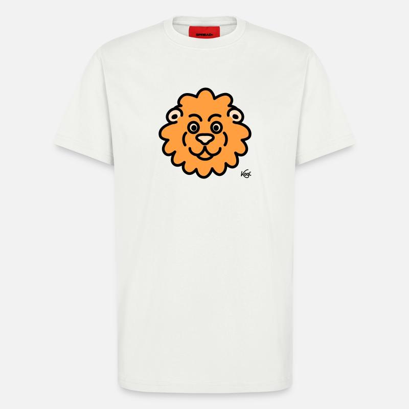 Lion Grand - T-shirt bio décontracté fabriqué en UE - OFF WHITE